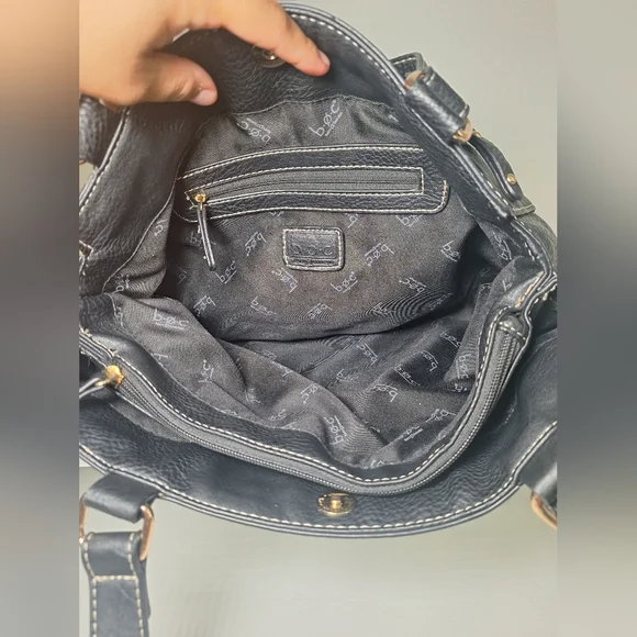 b.o.c. Black and Tan Shoulder Bag with Woven Design - Picture 8 of 10